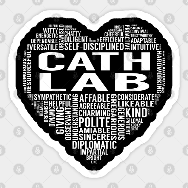 Cath Lab Heart Cath Lab Sticker TeePublic